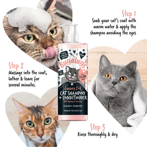Bugalugs Luxury 2 in 1 Papaya & Coconut Cat Shampoo & Conditioner