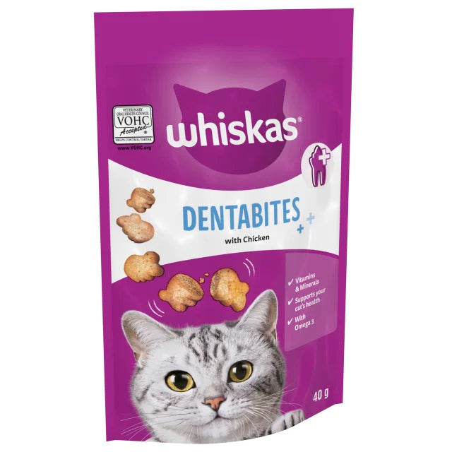 WHISKAS Dentabites Cat Treats with Chicken