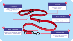 Halti Double Ended Dog Lead Red Large